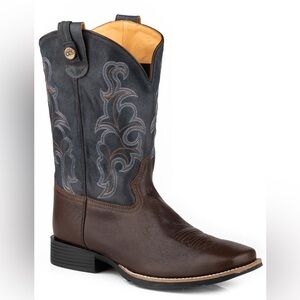Roper Mens Trigger CCS Brown Leather Cowboy Boots/Western Boots in Size 11.5